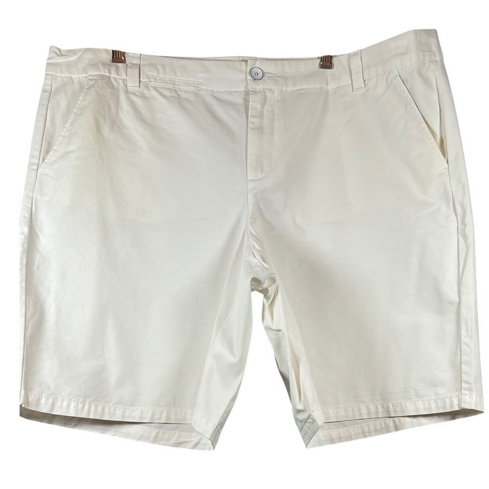 GAP Women's ESSENTIAL BOYFRIEND ROLL-UP BERMUDA, OPTIC WHITE, Size 20